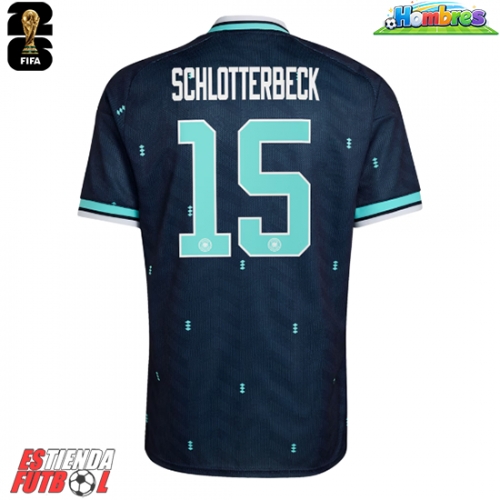 Alemania Nico Schlotterbeck #15 Segunda Equipación Mundial 2026 Manga Corta